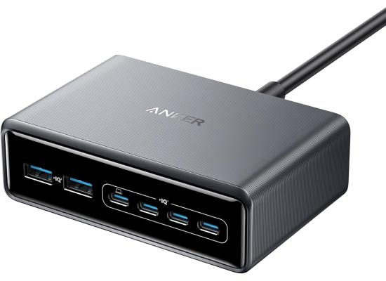 Anker Prime Charger, 200W 6-Port GaN Charging Station, USB-C PD Fast Charging Desktop Charger, Compatible with iPhone, Samsung, MacBook